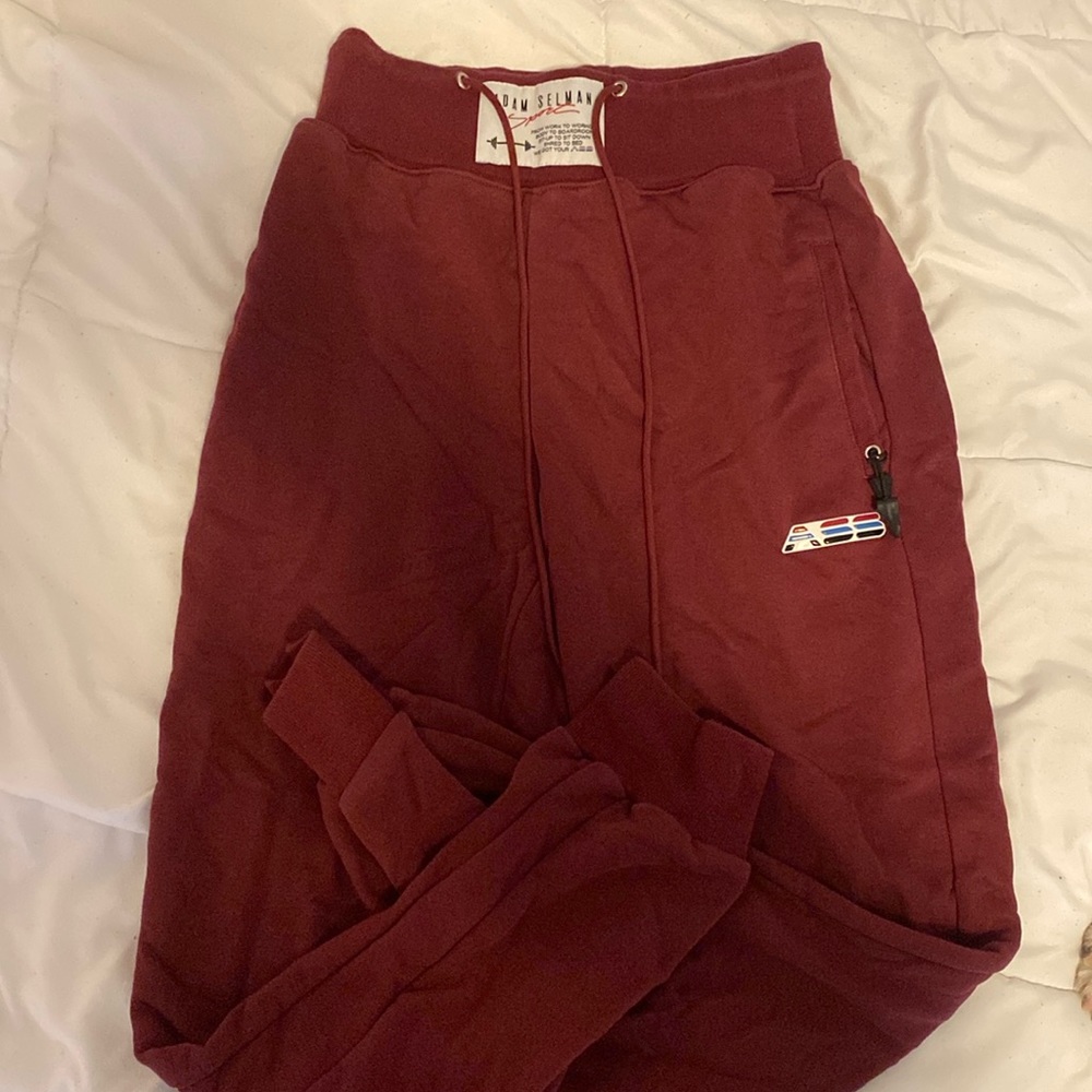 Adam Selman Sport Red Sweatpants